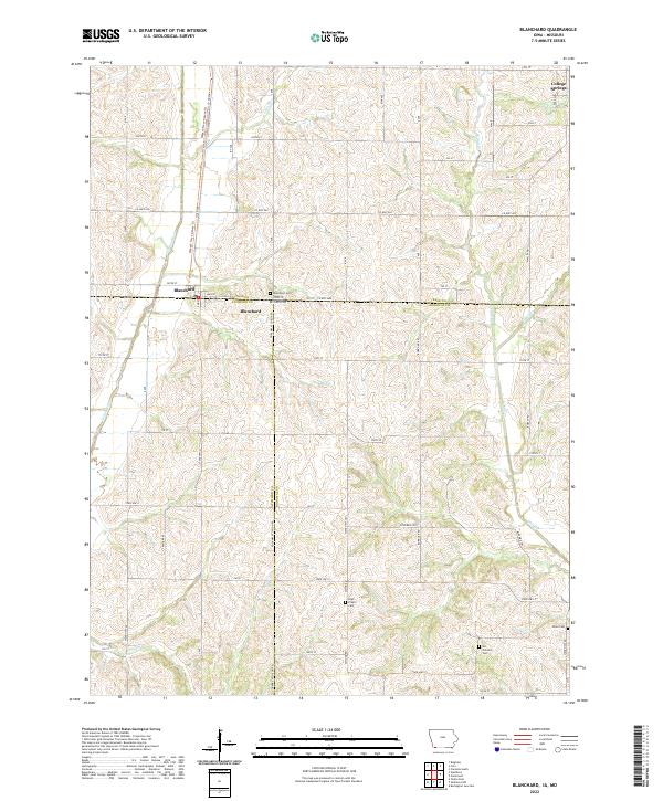 Blanchard, IA-MO — USGS 7.5-minute topo (2022)