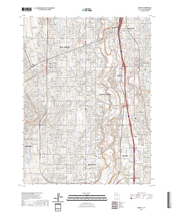 Midvale, UT — USGS 7.5-minute topo (2023)