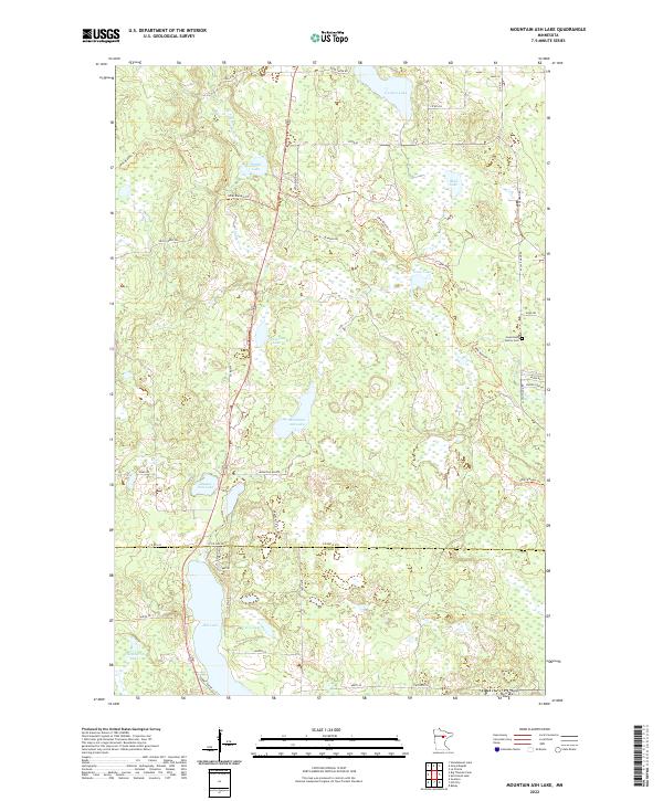Mountain Ash Lake, MN — USGS 7.5-minute topo (2022)