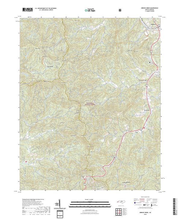 Greens Creek, NC — USGS 7.5-minute topo (2022)
