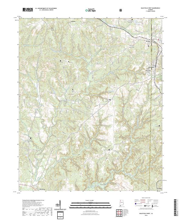 Haleyville West, AL — USGS 7.5-minute topo (2024)