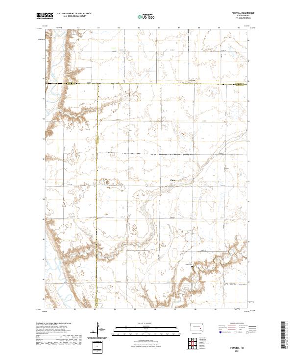 Farwell, SD — USGS 7.5-minute topo (2021)