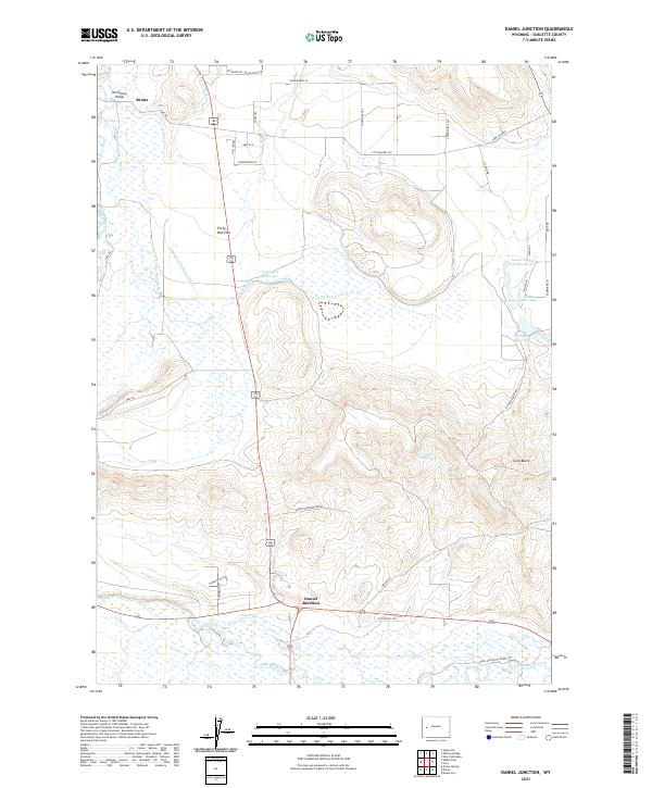 Daniel Junction, WY — USGS 7.5-minute topo (2021)