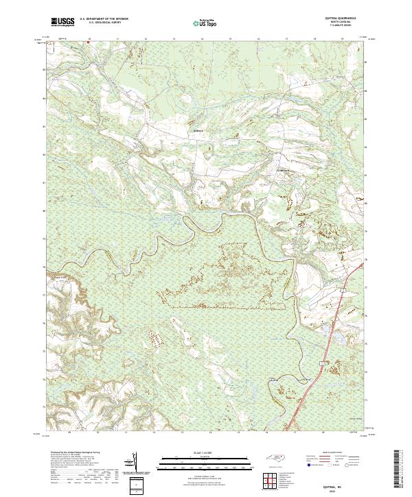 Quitsna, NC — USGS 7.5-minute topo (2022)
