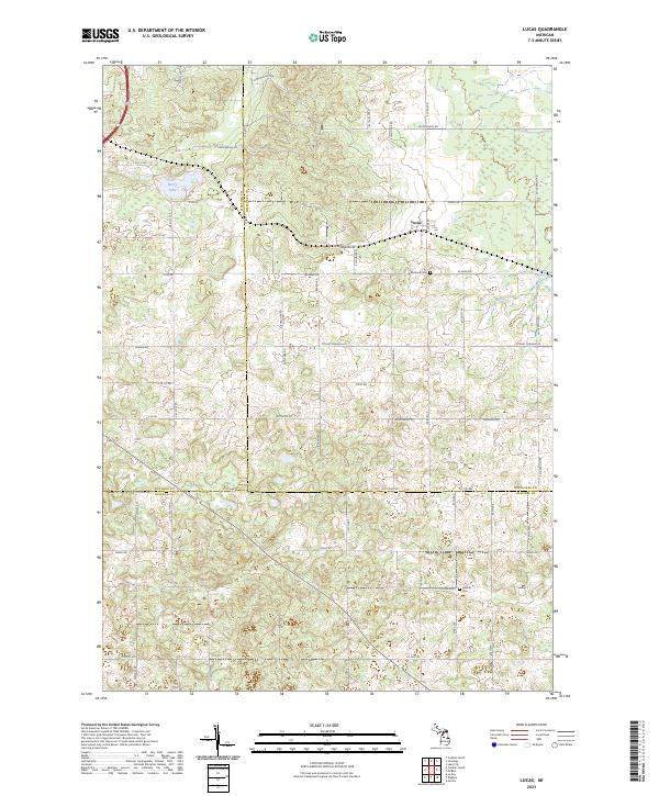 Lucas, MI — USGS 7.5-minute topo (2023)