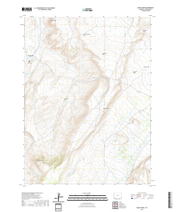 Hague Creek, WY — USGS 7.5-minute topo (2021)