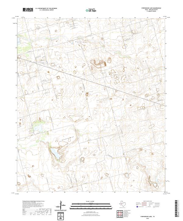 Stephenson Lake, TX — USGS 7.5-minute topo (2022)