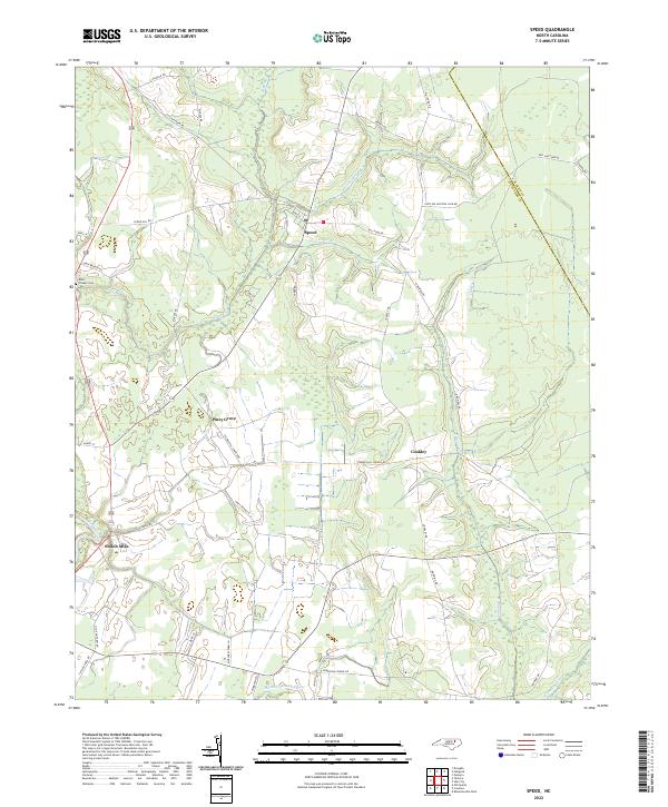 Speed, NC — USGS 7.5-minute topo (2022)