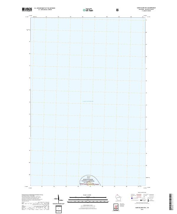 Sand Island OE N, WI — USGS 7.5-minute topo (2022)