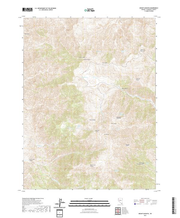 Mount Augusta, NV — USGS 7.5-minute topo (2021)