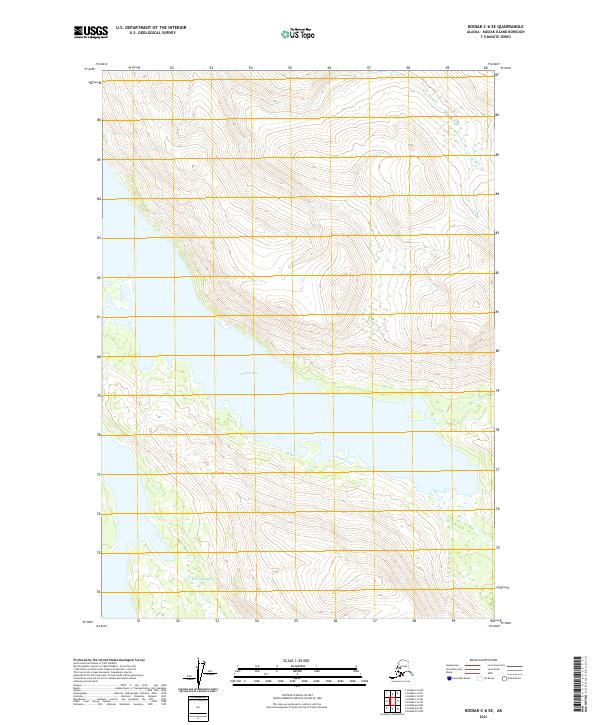 Kodiak C-6 SE, AK — USGS 7.5-minute topo (2021)