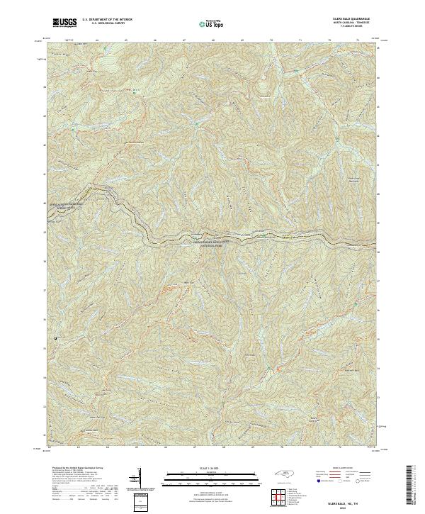 Silers Bald, NC-TN — USGS 7.5-minute topo (2022)
