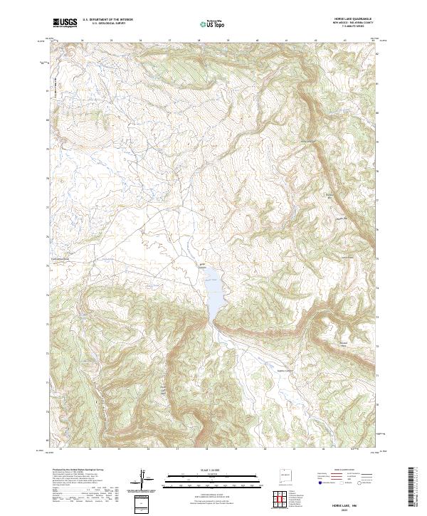 Horse Lake, NM — USGS 7.5-minute topo (2023)