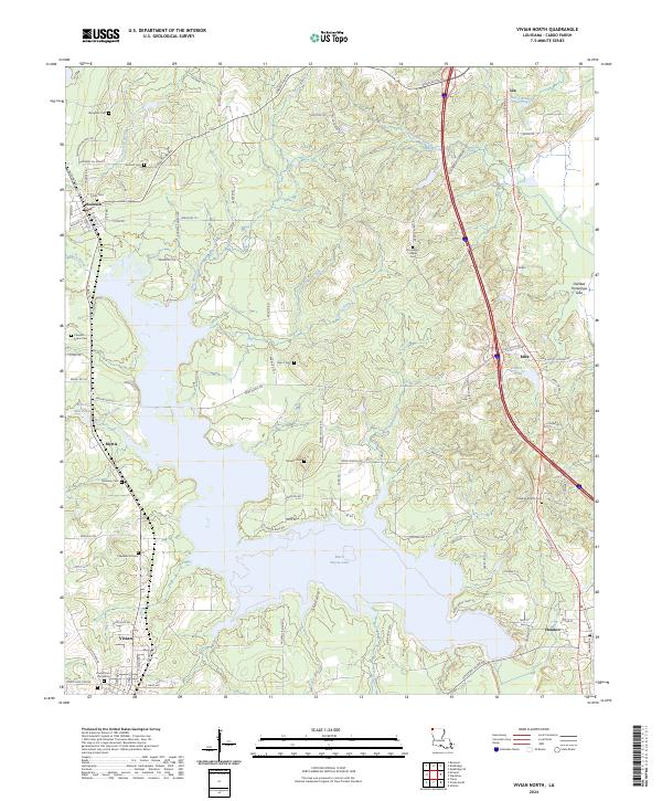 Vivian North, LA — USGS 7.5-minute topo (2024)