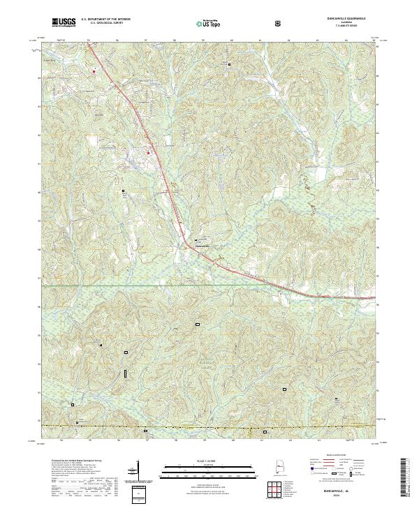 Duncanville, AL — USGS 7.5-minute topo (2024)
