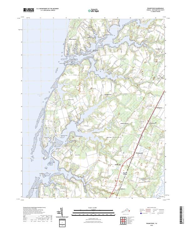 Franktown, VA — USGS 7.5-minute topo (2022)