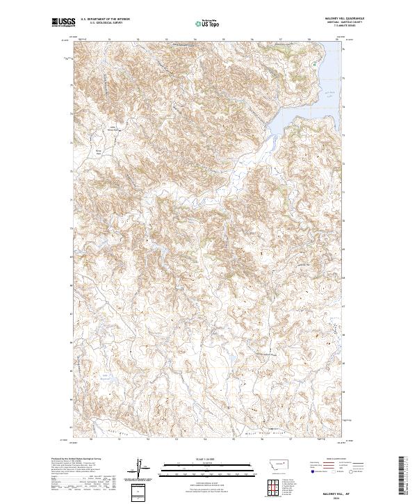 Maloney Hill, MT — USGS 7.5-minute topo (2024)