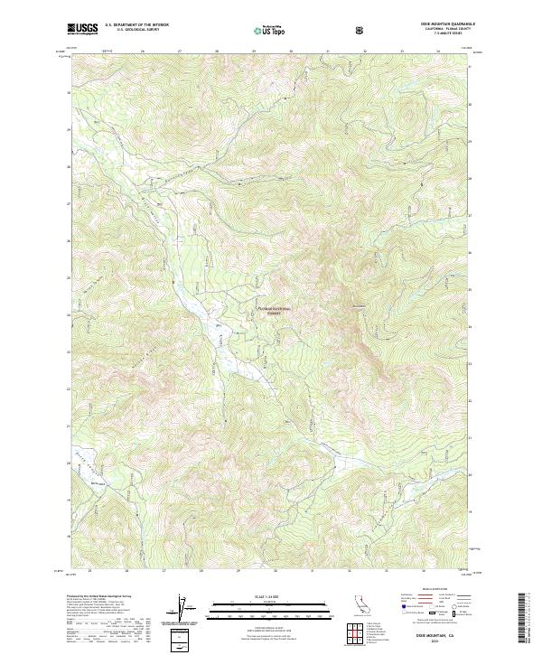Dixie Mountain, CA — USGS 7.5-minute topo (2021)