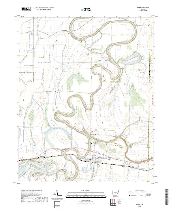 Parkin, AR — USGS 7.5-minute topo (2024)