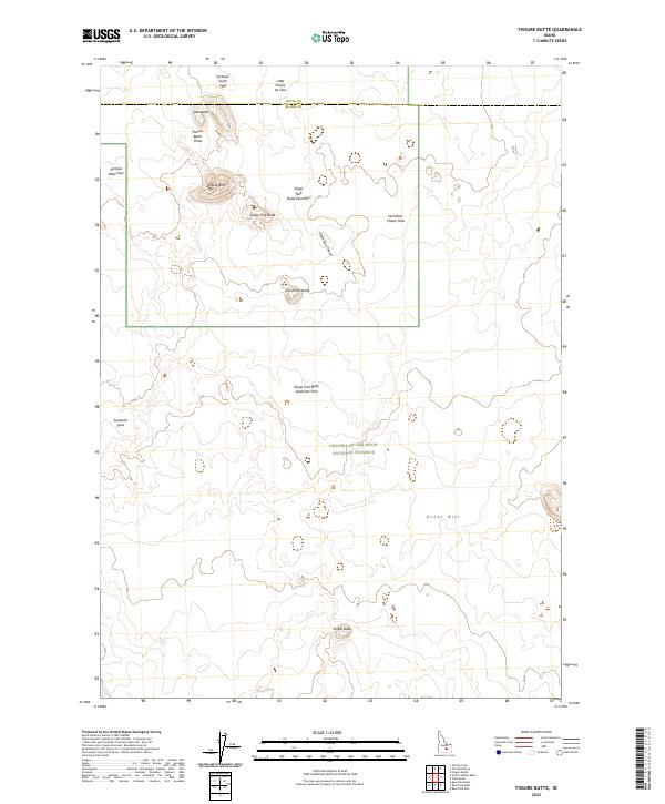Fissure Butte, ID — USGS 7.5-minute topo (2023)