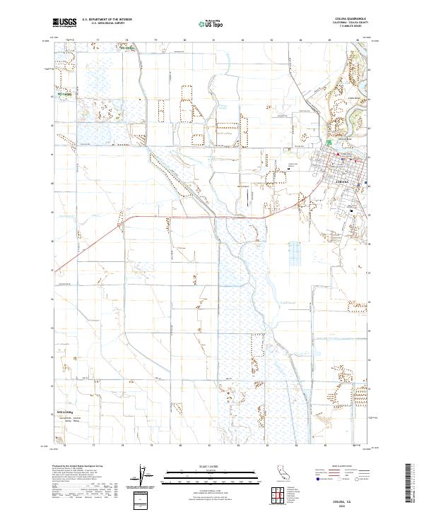 Colusa, CA — USGS 7.5-minute topo (2022)
