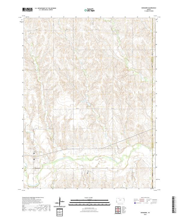 Densmore, KS — USGS 7.5-minute topo (2022)