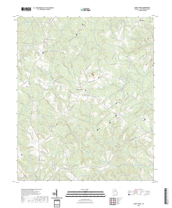 Sandy Cross, GA — USGS 7.5-minute topo (2024)