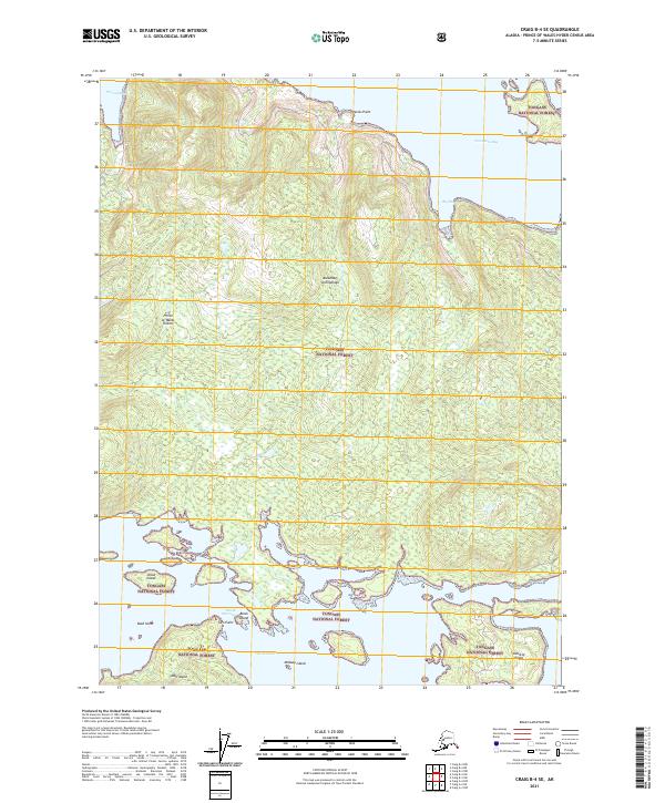 Craig B-4 SE, AK — USGS 7.5-minute topo (2021)