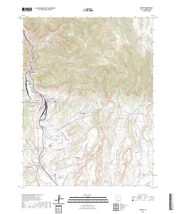 Helper, UT — USGS 7.5-minute topo (2023)