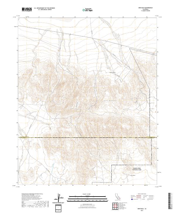 New Dale, CA — USGS 7.5-minute topo (2021)