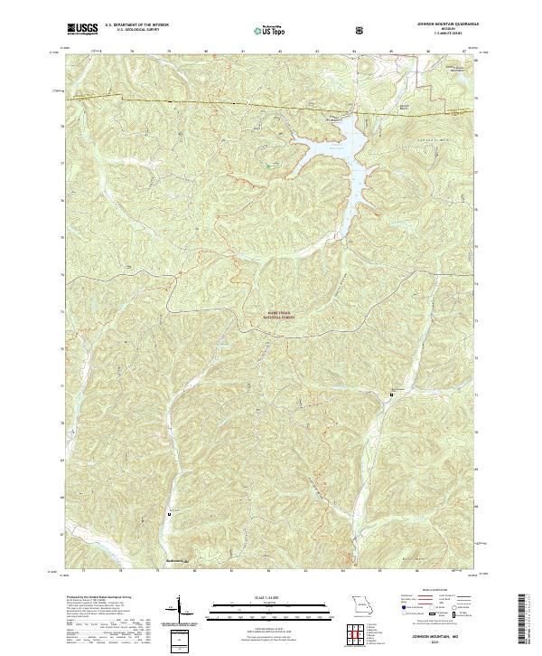 Johnson Mountain, MO — USGS 7.5-minute topo (2021)