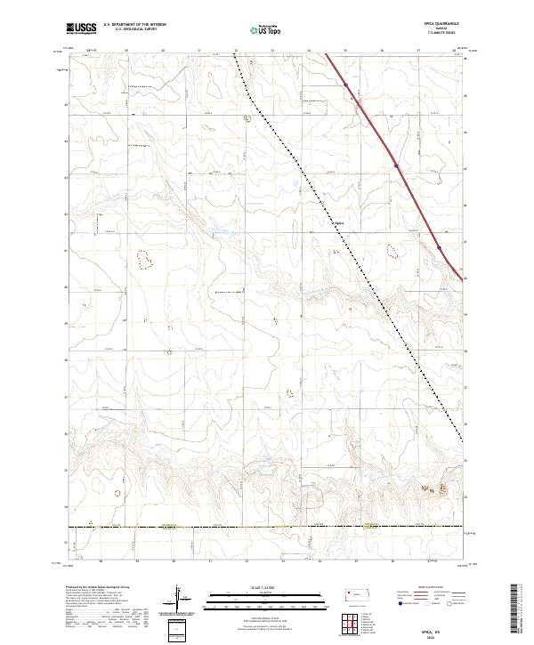 Spica, KS — USGS 7.5-minute topo (2022)