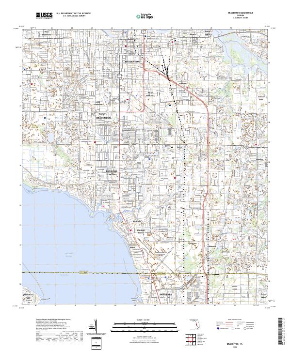 Bradenton, FL — USGS 7.5-minute topo (2024)