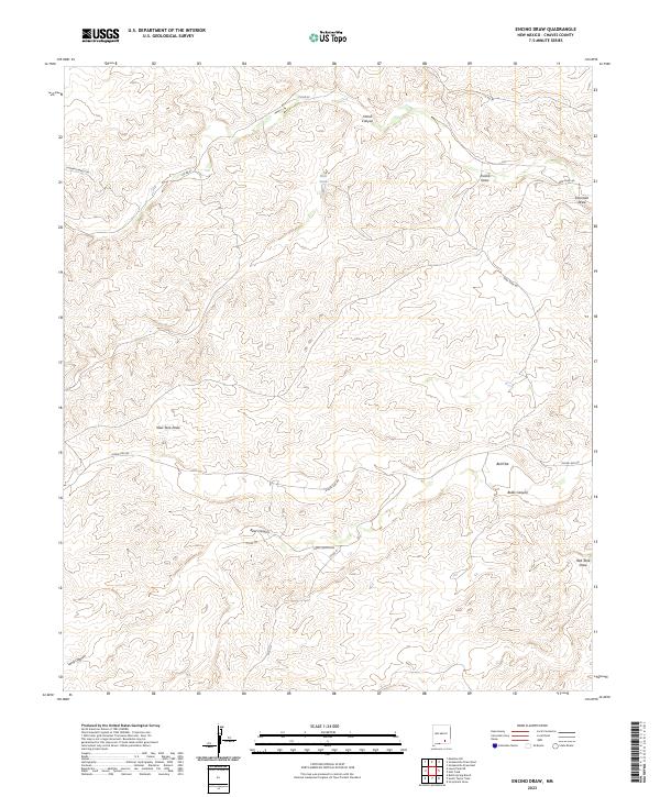 Encino Draw, NM — USGS 7.5-minute topo (2023)