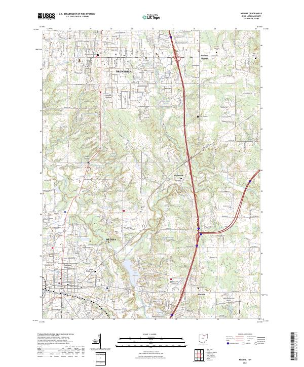 Medina, OH — USGS 7.5-minute topo (2023)