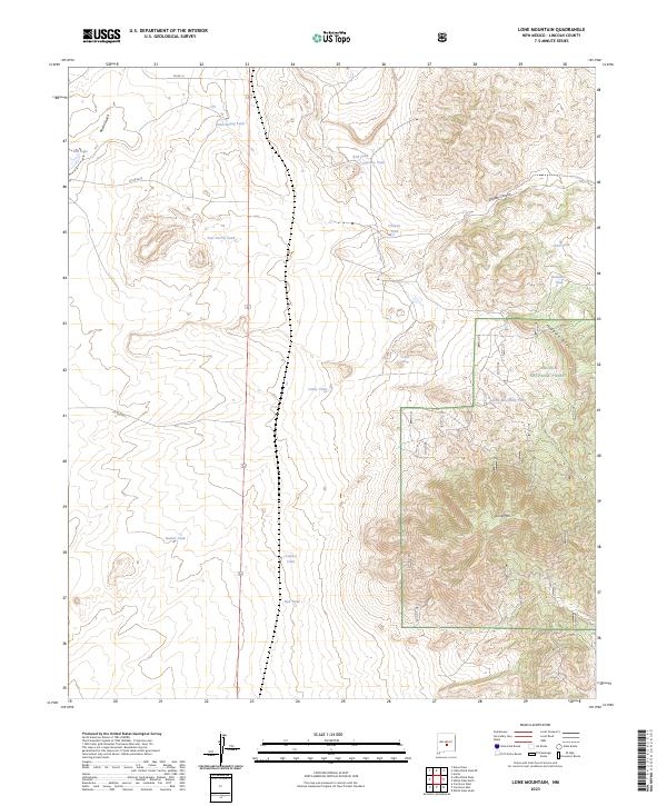 Lone Mountain, NM — USGS 7.5-minute topo (2023)