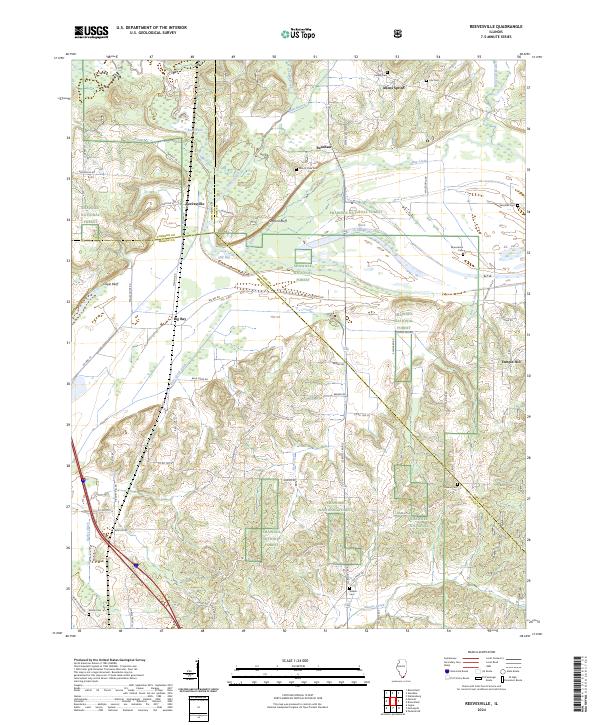 Reevesville, IL — USGS 7.5-minute topo (2024)