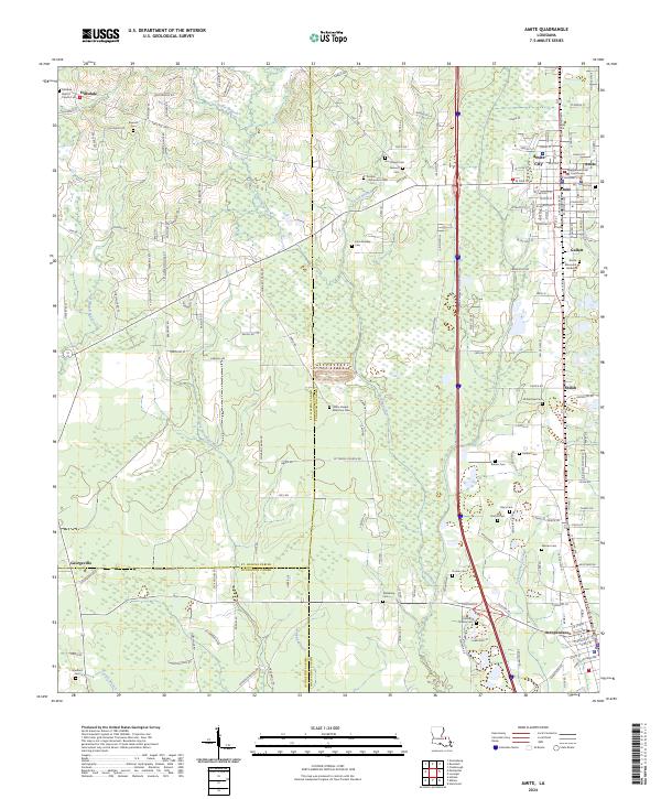 Amite, LA — USGS 7.5-minute topo (2024)