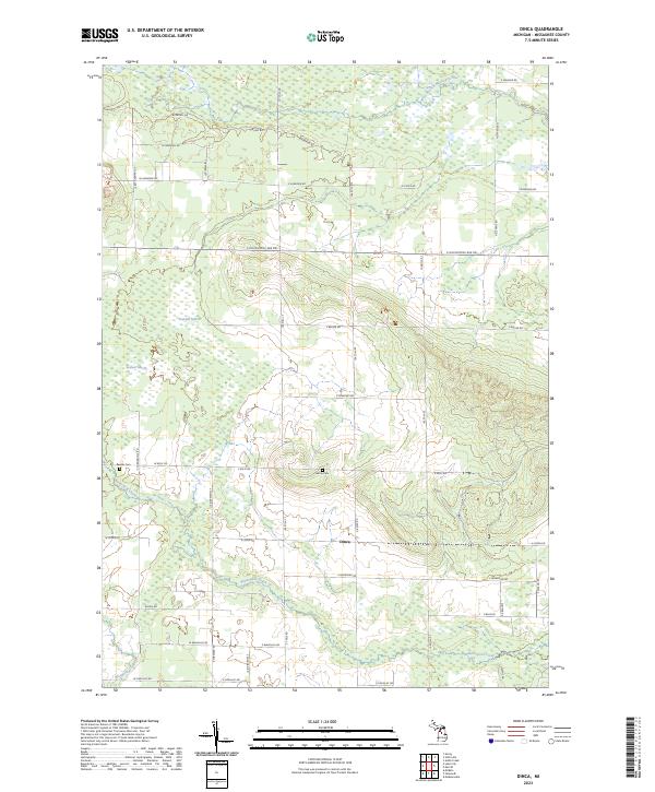 Dinca, MI — USGS 7.5-minute topo (2023)