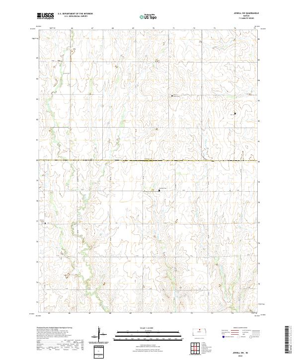 Jewell SW, KS — USGS 7.5-minute topo (2022)