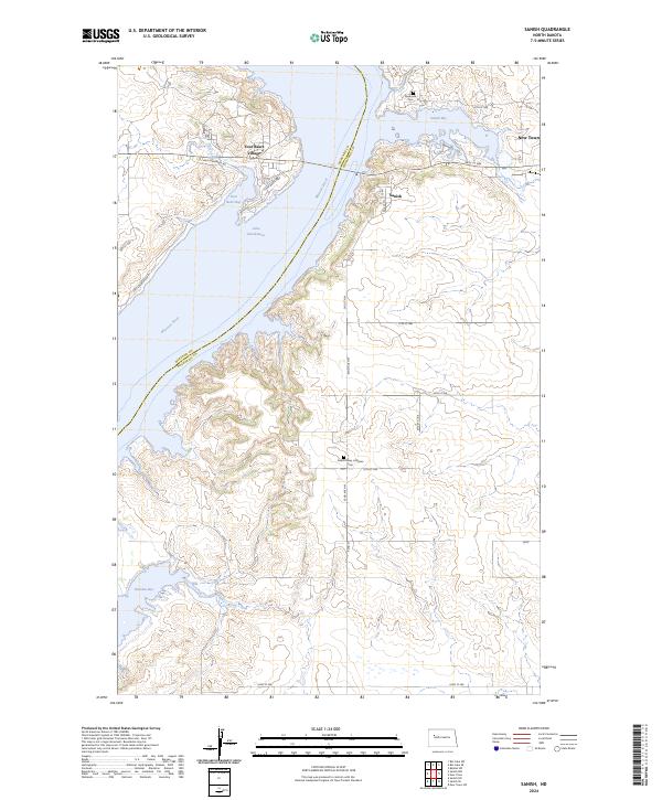 Sanish, ND — USGS 7.5-minute topo (2024)
