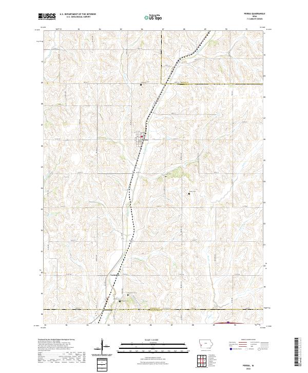 Persia, IA — USGS 7.5-minute topo (2022)