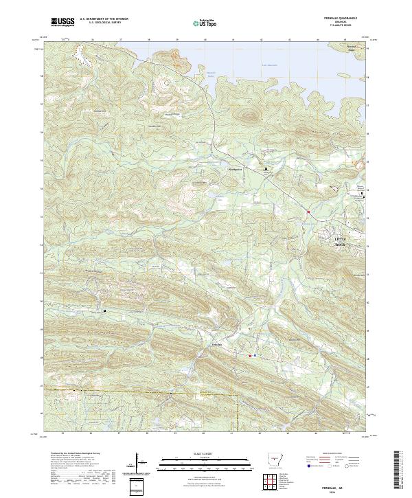 Ferndale, AR — USGS 7.5-minute topo (2024)