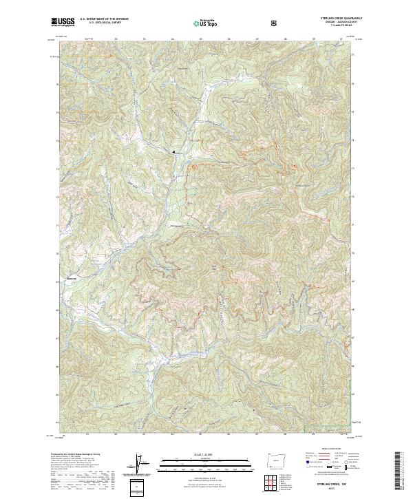 Sterling Creek, OR — USGS 7.5-minute topo (2023)