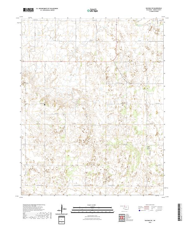 Dacoma SW, OK — USGS 7.5-minute topo (2022)