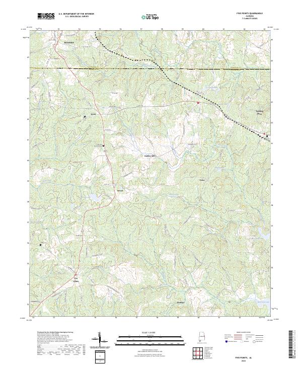 Five Points, AL — USGS 7.5-minute topo (2024)