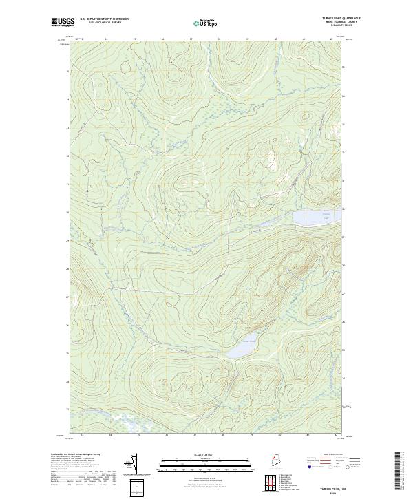 Turner Pond, ME — USGS 7.5-minute topo (2024)