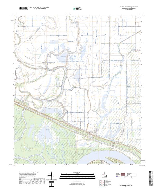 Larto Lake North, LA — USGS 7.5-minute topo (2024)