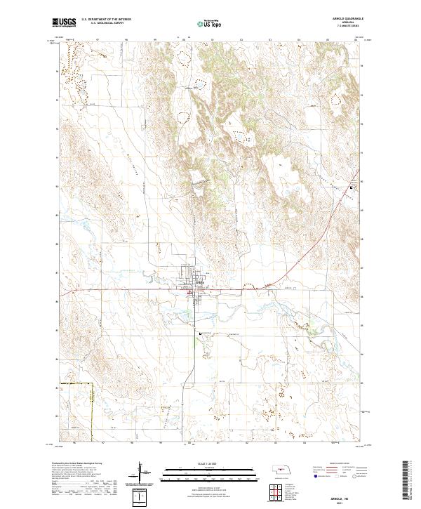Arnold, NE — USGS 7.5-minute topo (2021)