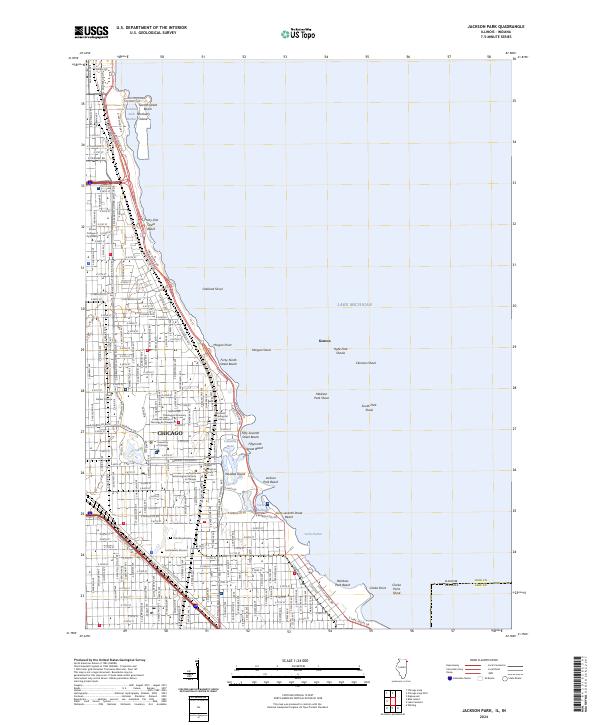 Jackson Park, IL-IN — USGS 7.5-minute topo (2024)